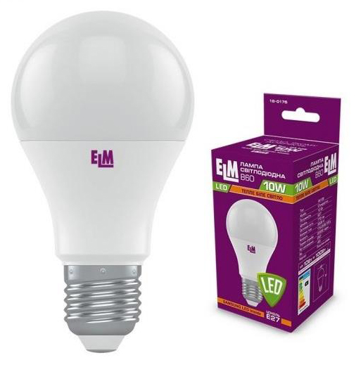 Купить светодиодная лампа ELM B60 10W PA10S E27 3000K (18-0176) в Полтаве