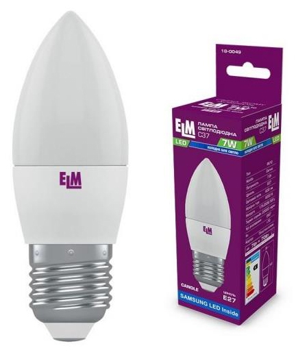 ELM C37 7W PA10S E27 4000K (18-0049)