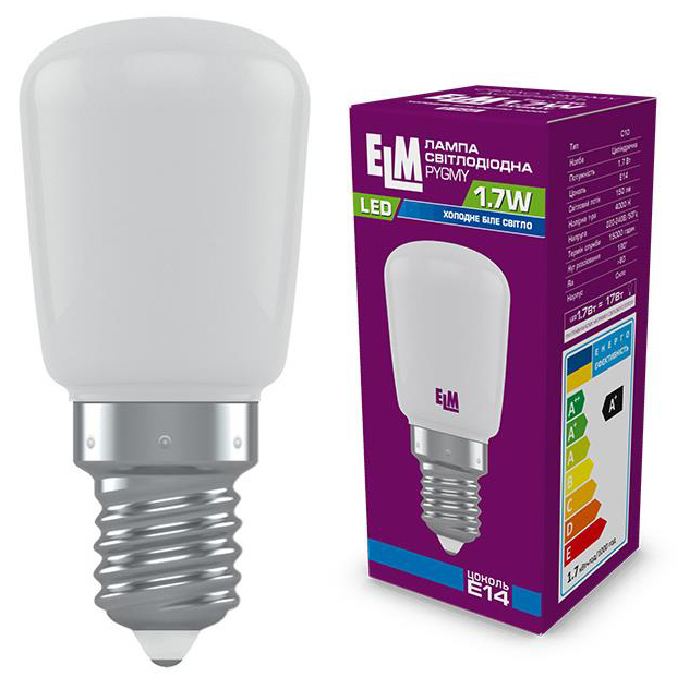 Світлодіодна лампа ELM Pigmy 1.7W C10 E14 4000 T26 (18-0193)