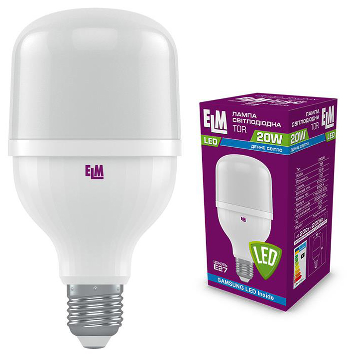 Лампа ELM светодиодная ELM TOR 20W PA20S E27 6500K (18-0188)