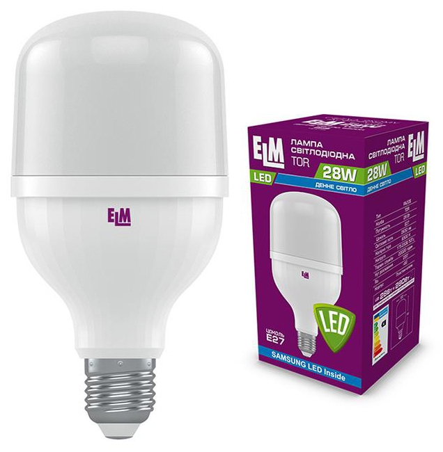 ELM TOR 28W PA20S E27 6500K (18-0189)