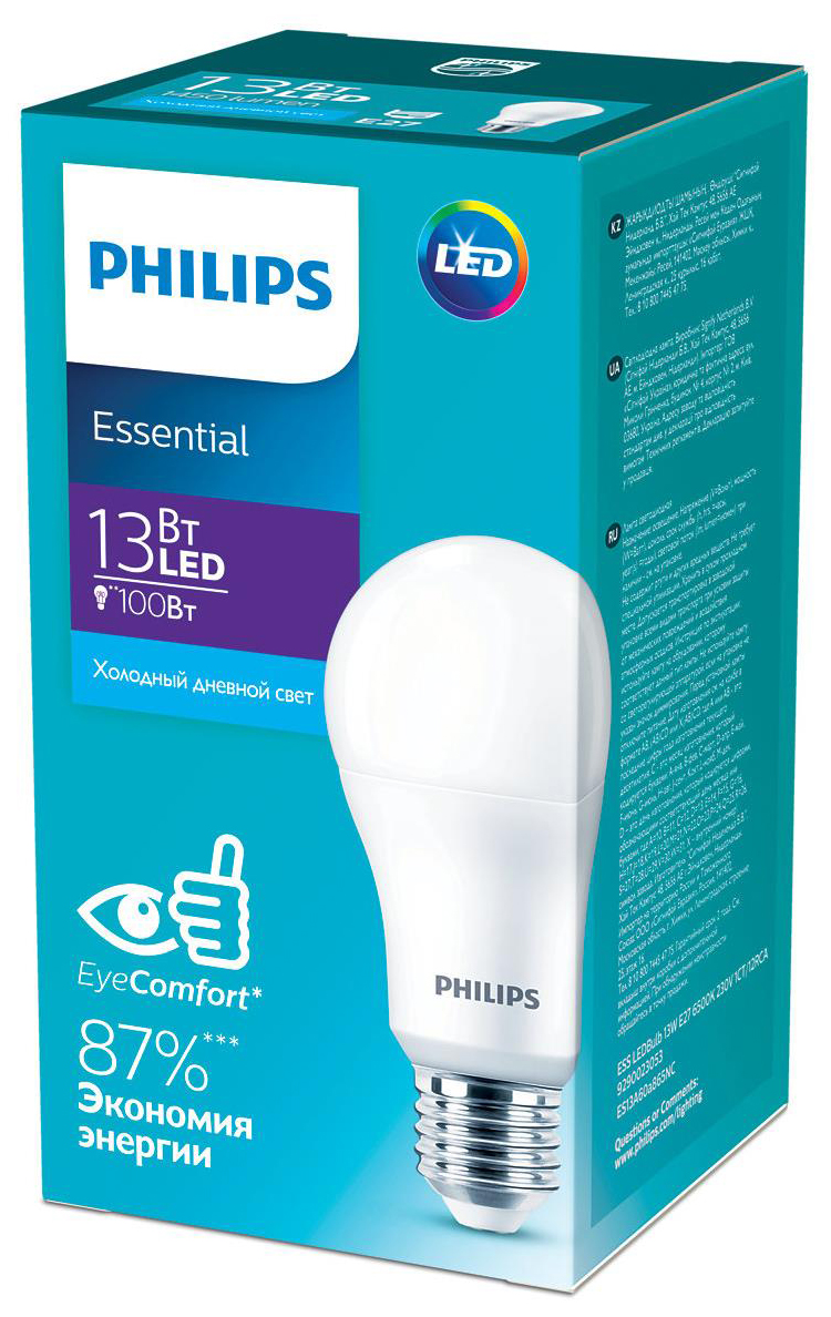 Светодиодная лампа Philips ESS LEDBulb 13W 1450lm E27 865 1CT/12RCA (929002305387) цена 126.00 грн - фотография 2