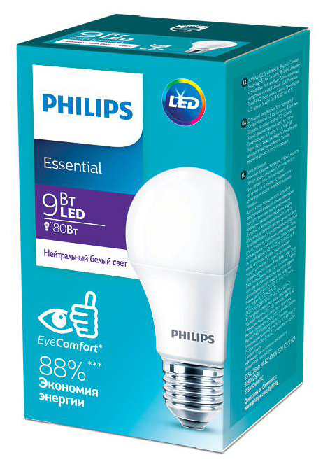 Светодиодная лампа Philips ESS LEDBulb 9W 950lm E27 840 1CT/12 RCA (929002299387) цена 87.10 грн - фотография 2