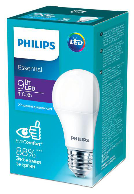 Світлодіодна лампа Philips ESS LEDBulb 9W 950lm E27 865 1CT/12 RCA (929002299487) ціна 87.10 грн - фотографія 2