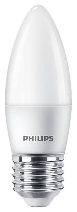 Светодиодная лампа Philips мощностью 6 Вт Philips ESSLEDCandle 6W 620lm E27 827 B35NDFRRCA (929002970607)