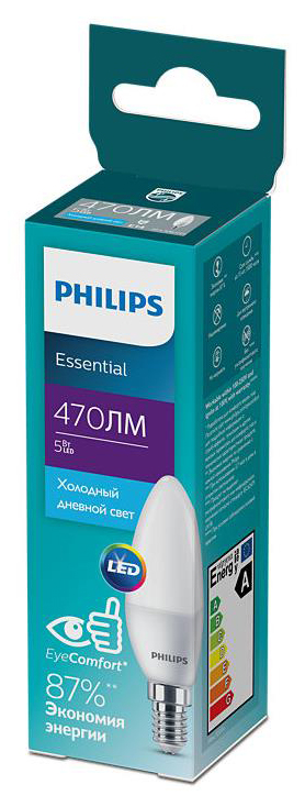 Светодиодная лампа Philips ESSLEDLustre 5.5-60W E14 840 P45NDFR RCA (929001960207) цена 94.90 грн - фотография 2