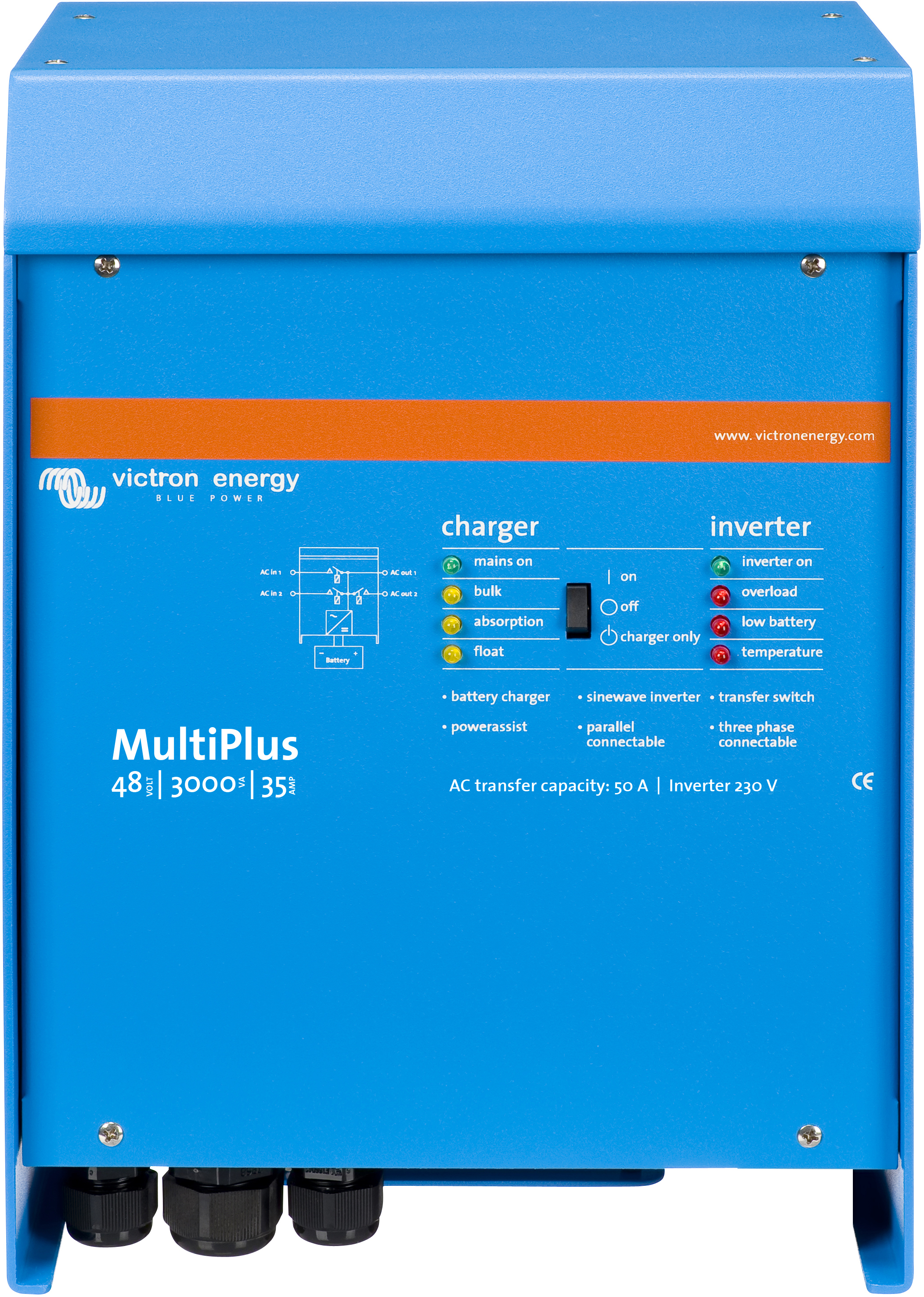 Инвертор гибридный Victron Energy MultiPlus 48/3000/35-50 в интернет-магазине, главное фото