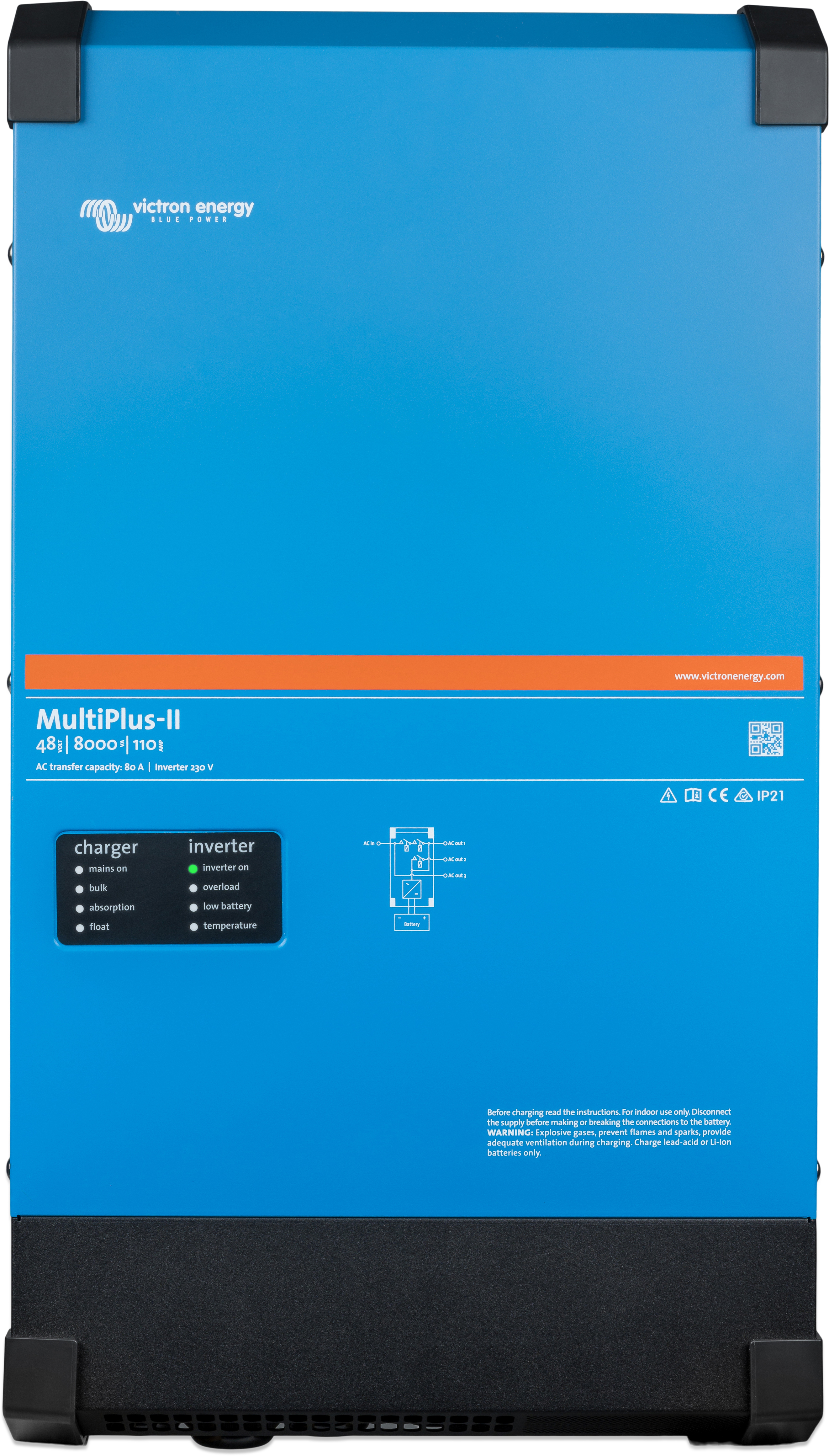 Инвертор гибридный Victron Energy MultiPlus-II 48/8000/110-100/100 в интернет-магазине, главное фото