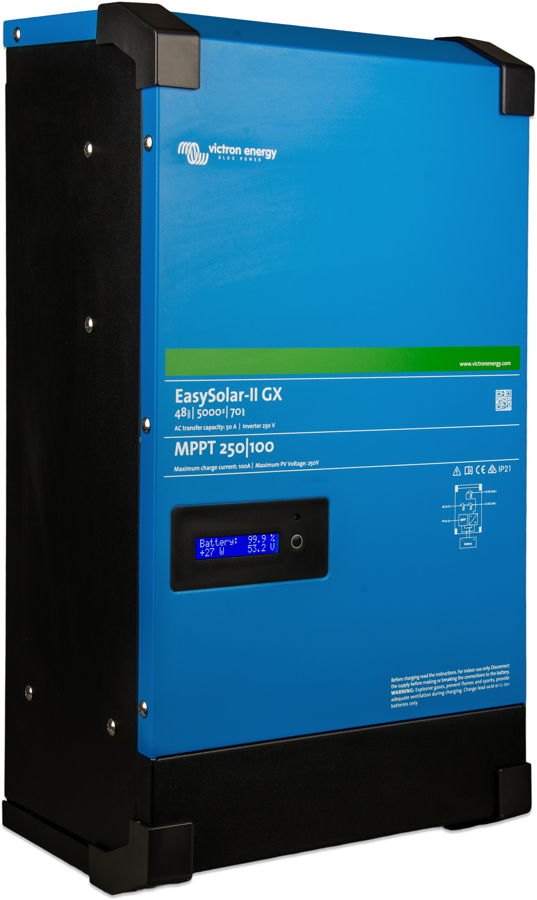 Інвертор гібридний Victron Energy EasySolar-II 48/5000/70-50 MPPT 250/100 GX ціна 135594.00 грн - фотографія 2