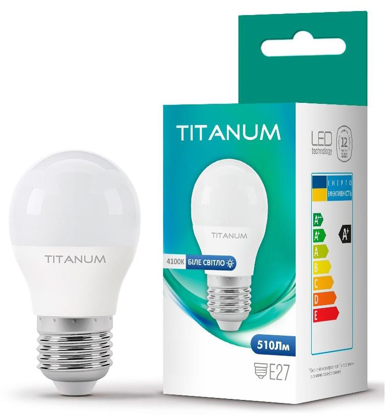 Светодиодная лампа Titanum Filament G45 4W E27 4100K (TLFG4504274)