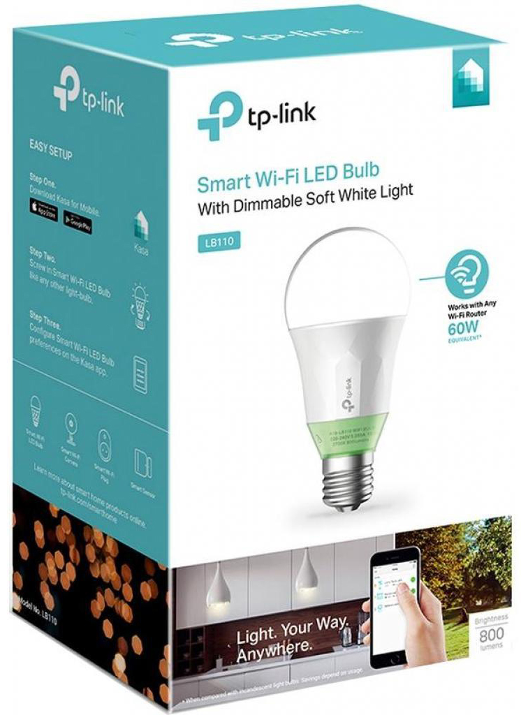 Светодиодная лампа TP-Link Wi-Fi с рег. яркости, мониторинг, 11 Вт (LB110) цена 791.70 грн - фотография 2