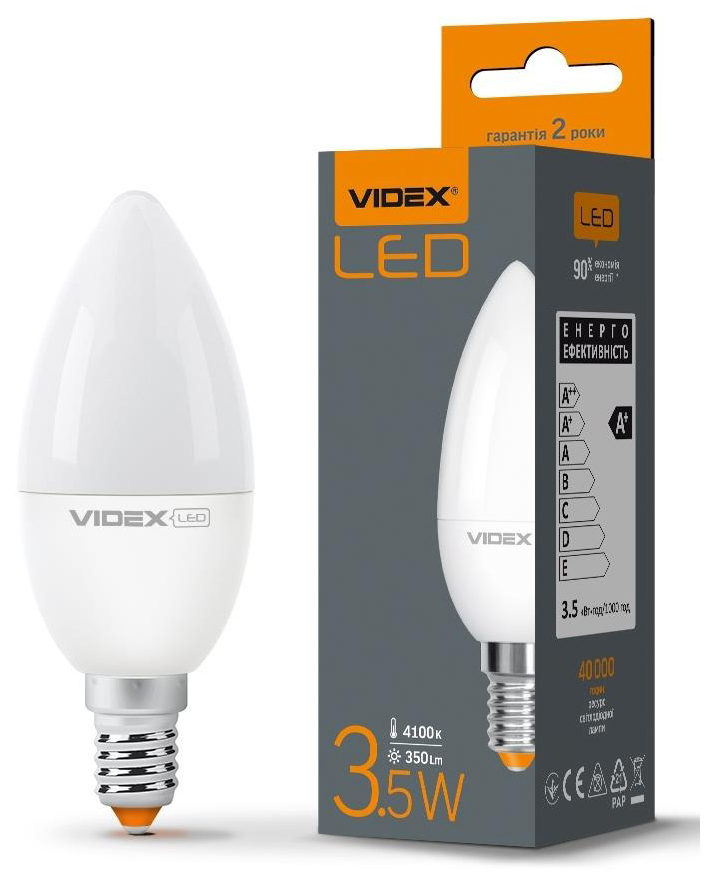 в продаже Светодиодная лампа Videx LED C37e 3.5W E14 4100K (VL-C37e-35144) - фото 3