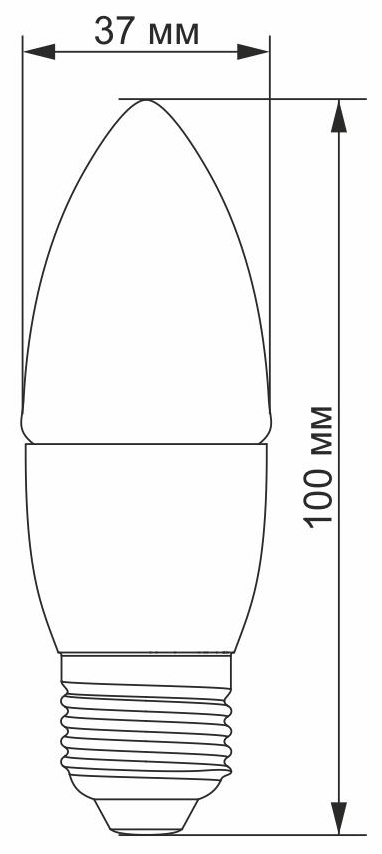 Светодиодная лампа Videx LED C37e 7W E27 4100K (VL-C37e-07274) цена 91.00 грн - фотография 2