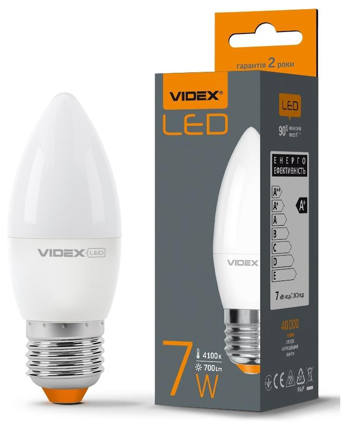 в продаже Светодиодная лампа Videx LED C37e 7W E27 4100K (VL-C37e-07274) - фото 3