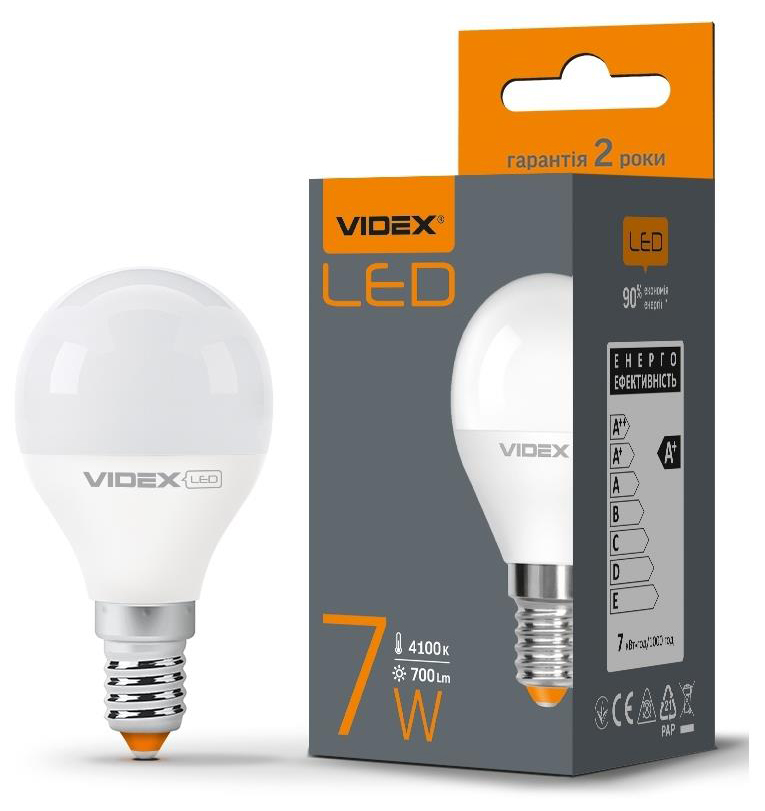 в продажу Світлодіодна лампа Videx LED G45e 7W E14 4100K (VL-G45e-07144) - фото 3