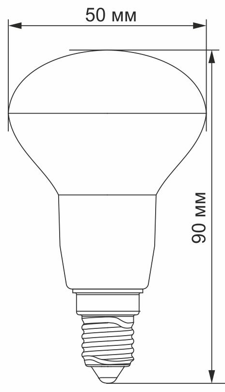 Светодиодная лампа Videx LED R50e 6W E14 4100K (VL-R50e-06144) цена 90.00 грн - фотография 2