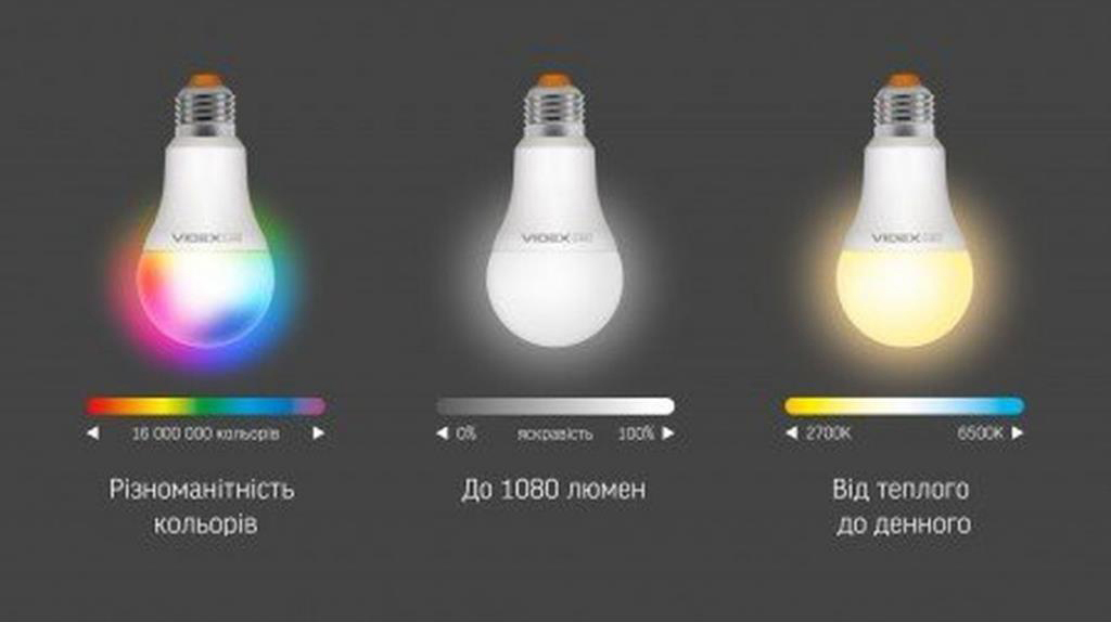 Світлодіодна лампа Videx A60 RGB CW WI-FI 12W E27 (VL-A60RGBCW-1227-WIFI) відгуки - зображення 5