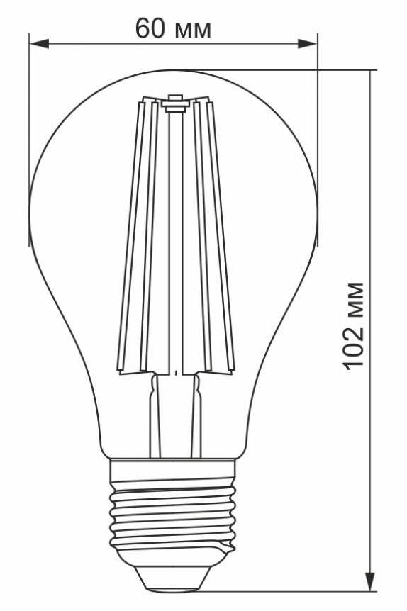 в продажу Світлодіодна лампа Videx Filament A60FMD 7W E27 4100K 220V (VL-A60FMD-07274) - фото 3