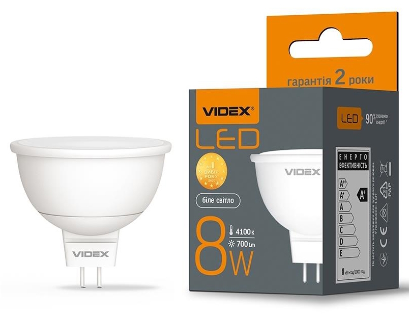 Videx MR16e 8W GU5.3 4100K (VL-MR16e-08534)