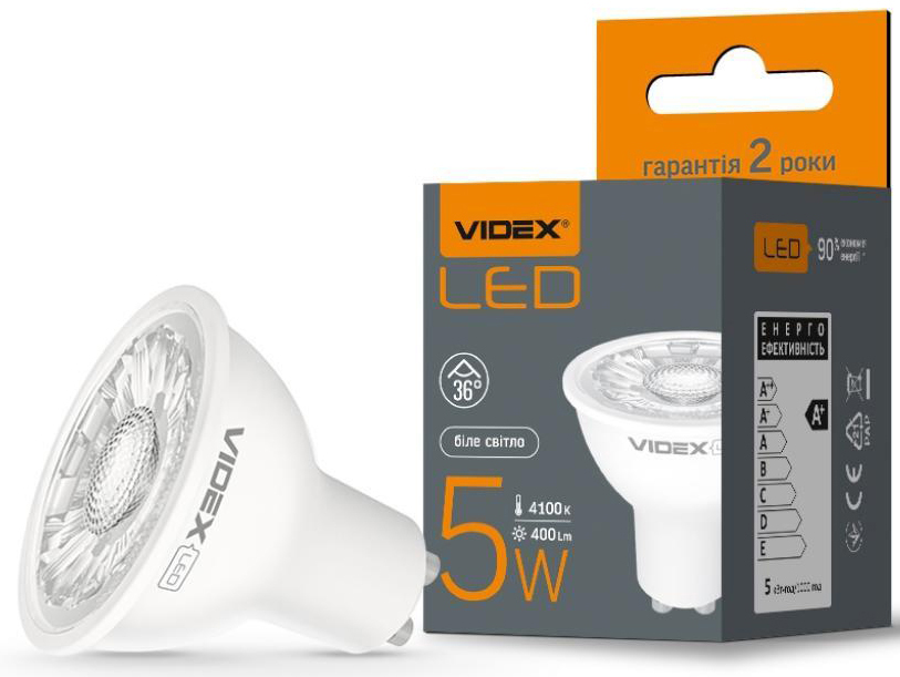 Светодиодная лампа Videx MR16eL 5W GU10 4100K 220V (VL-MR16eL-05104) цена 115.70 грн - фотография 2