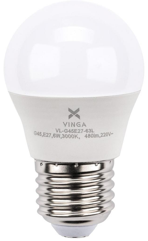 в продажу Світлодіодна лампа Vinga VL-G45E27-63L - фото 3