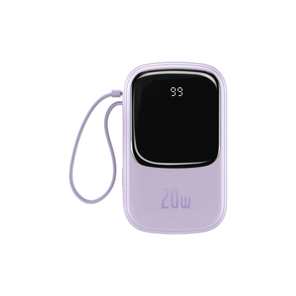 Повербанк Baseus Q Pow 20000mAh PD/3.0/15W, QC/3.0/20W, + iP cable 20W, violet (PPQD-H05) в интернет-магазине, главное фото