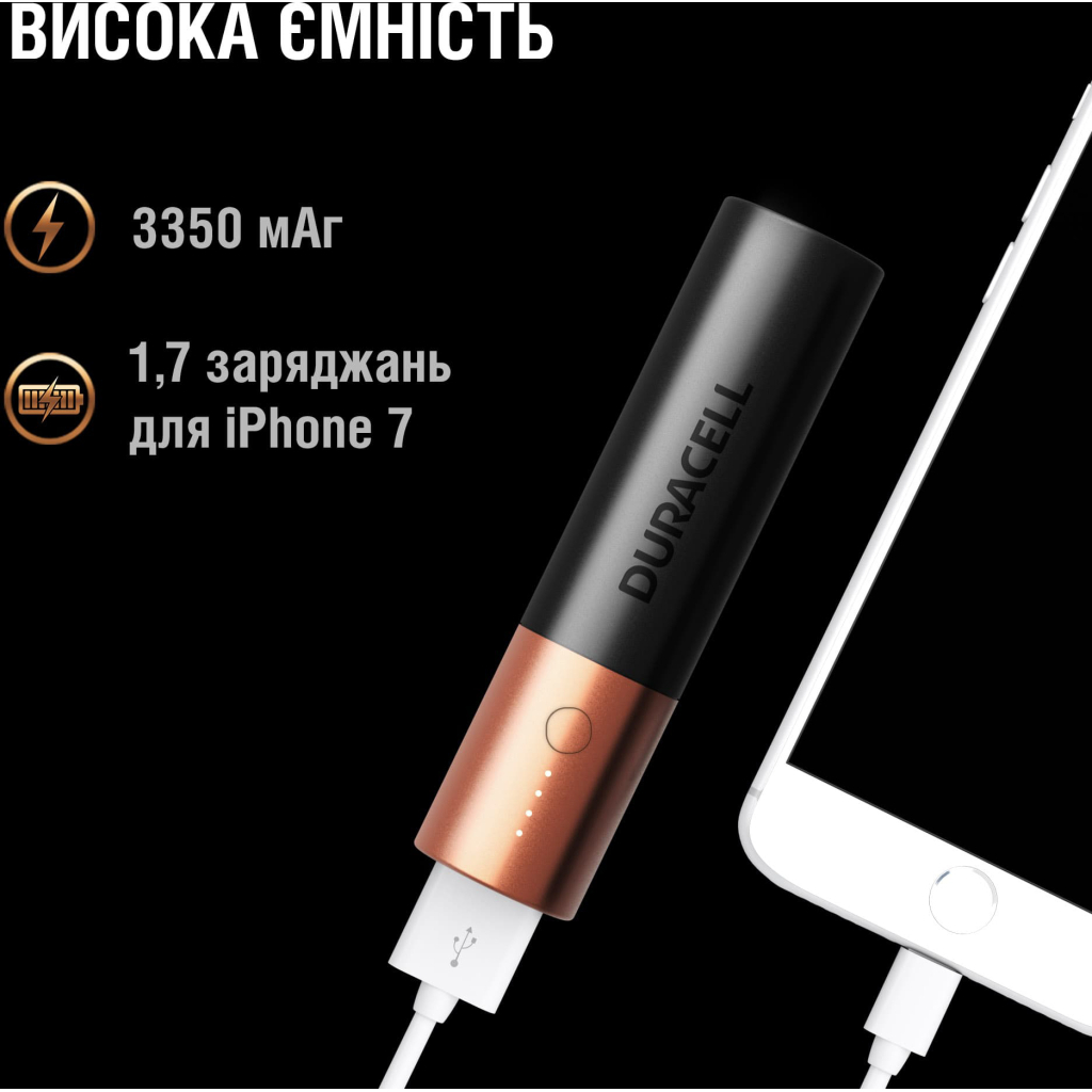 в продаже Повербанк Duracell 3350mAh Black/Copper (5000394025592) - фото 3