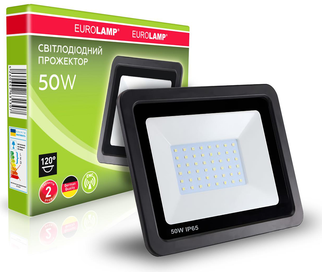 Прожектор Eurolamp LED SMD с радиатором 50W 6000К