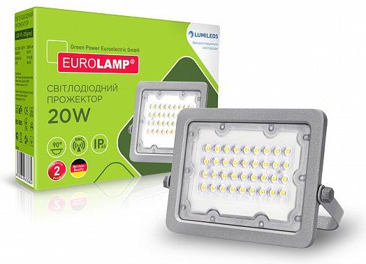 Прожектор Eurolamp LED SMD сірий 20W 5000К