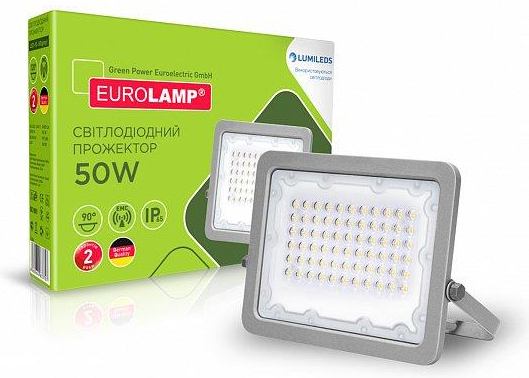 Прожектор Eurolamp LED SMD сірий 50W 5000К в інтернет-магазині, головне фото