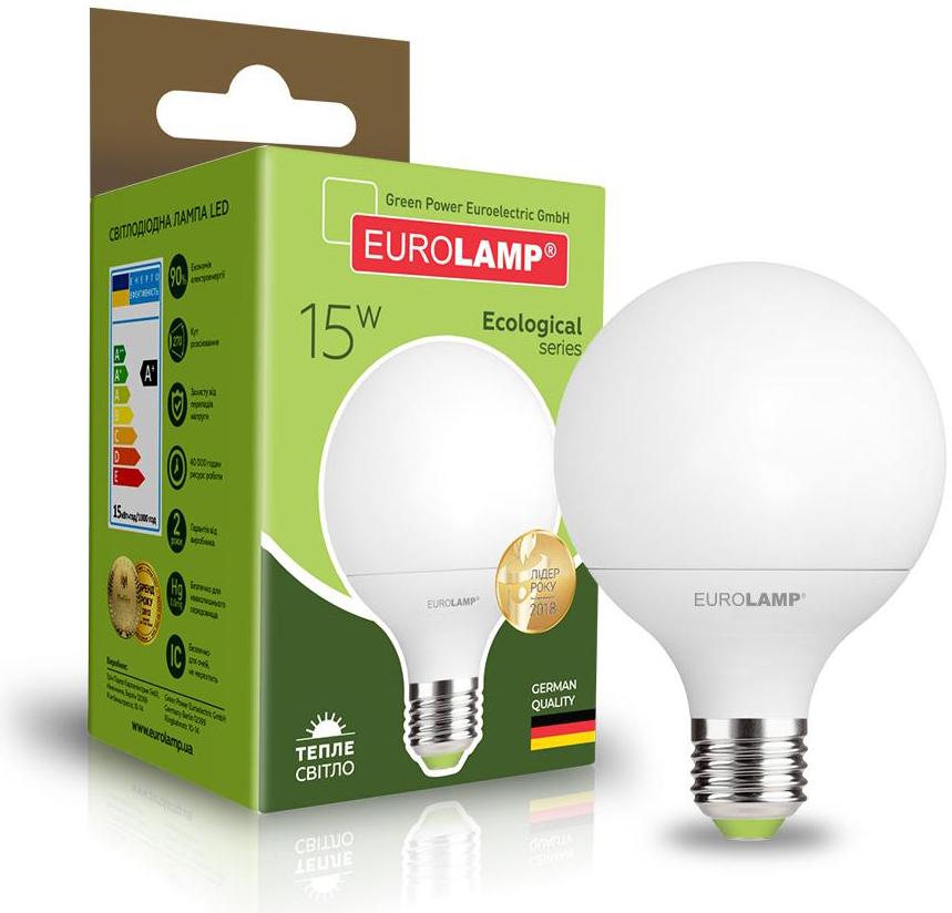 Eurolamp LED G95 15W E27 3000K 220V