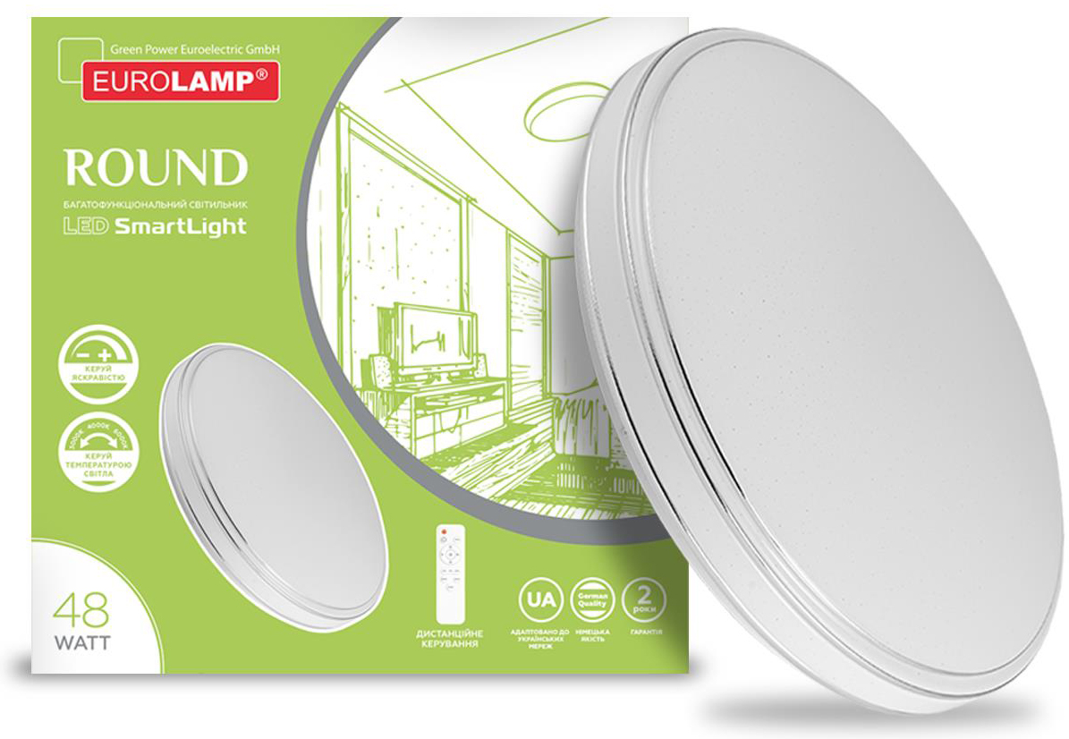 Круглый светодиодный светильник Eurolamp SmartLight Round N33 48W 3000K-6000K