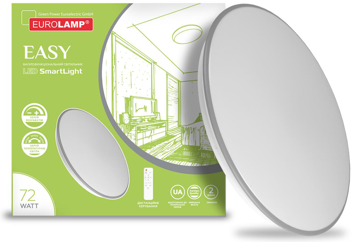 Круглый светодиодный светильник Eurolamp SmartLight Easy N39 72W 3000K-6000K