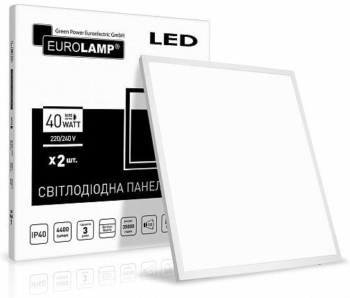 Светильник Eurolamp LED 40W 4000К 110lm/W 2шт в коробке