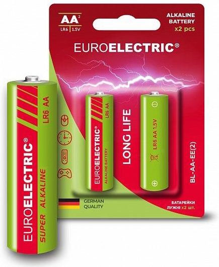 Euroelectric лугова AA LR6 1,5V blister 2шт