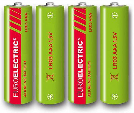 Батарейка Euroelectric щелочная AAA LR03 1,5V blister 4шт цена 69.00 грн - фотография 2