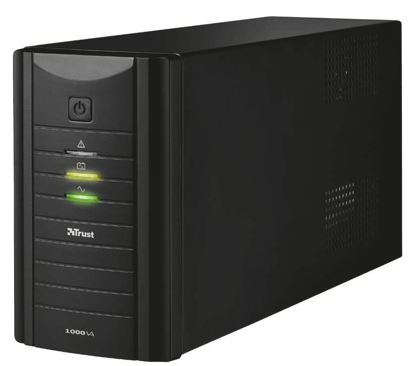 Trust Oxxtron 1000VA UPS with 2 standard wall power outlets BLACK