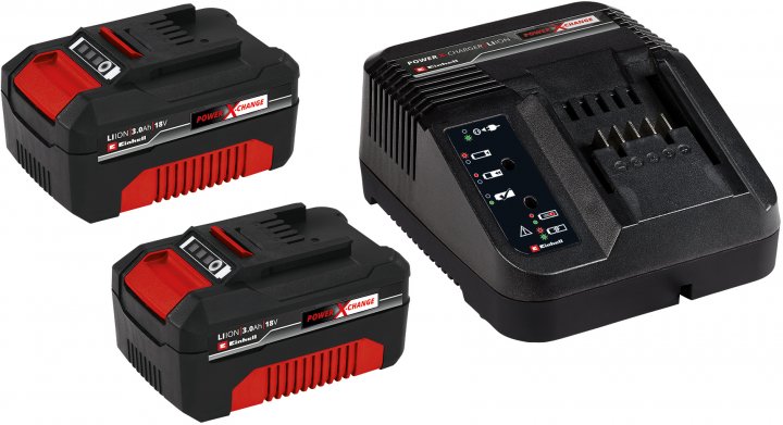 Набор аккумулятор + зарядное устройство Einhell 18V 2x3.0Ah Starter-Kit, PXC (4512098) в интернет-магазине, главное фото