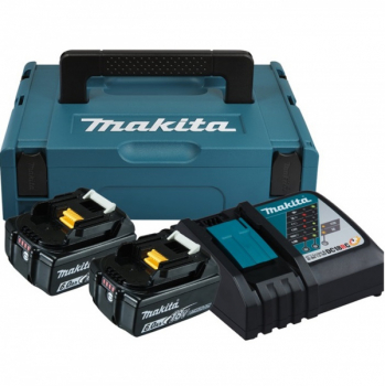 Набір акумулятор + зарядний пристрій Makita LXT BL1860B x 2шт (18V, 6Ah) + DC18RC, кейс Makpac (198116-4) ціна 14262.00 грн - фотографія 2