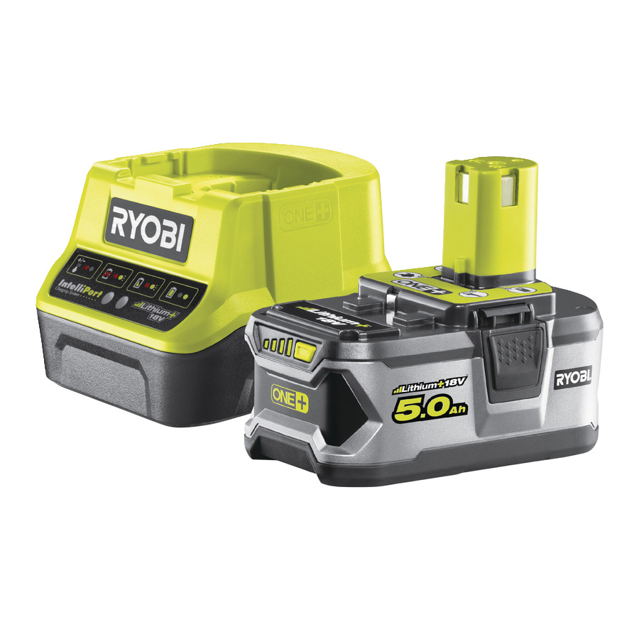Набір акумулятор + зарядний пристрій Ryobi ONE+ RC18120-150, 5 Ah, 18V (5133003366) в інтернет-магазині, головне фото