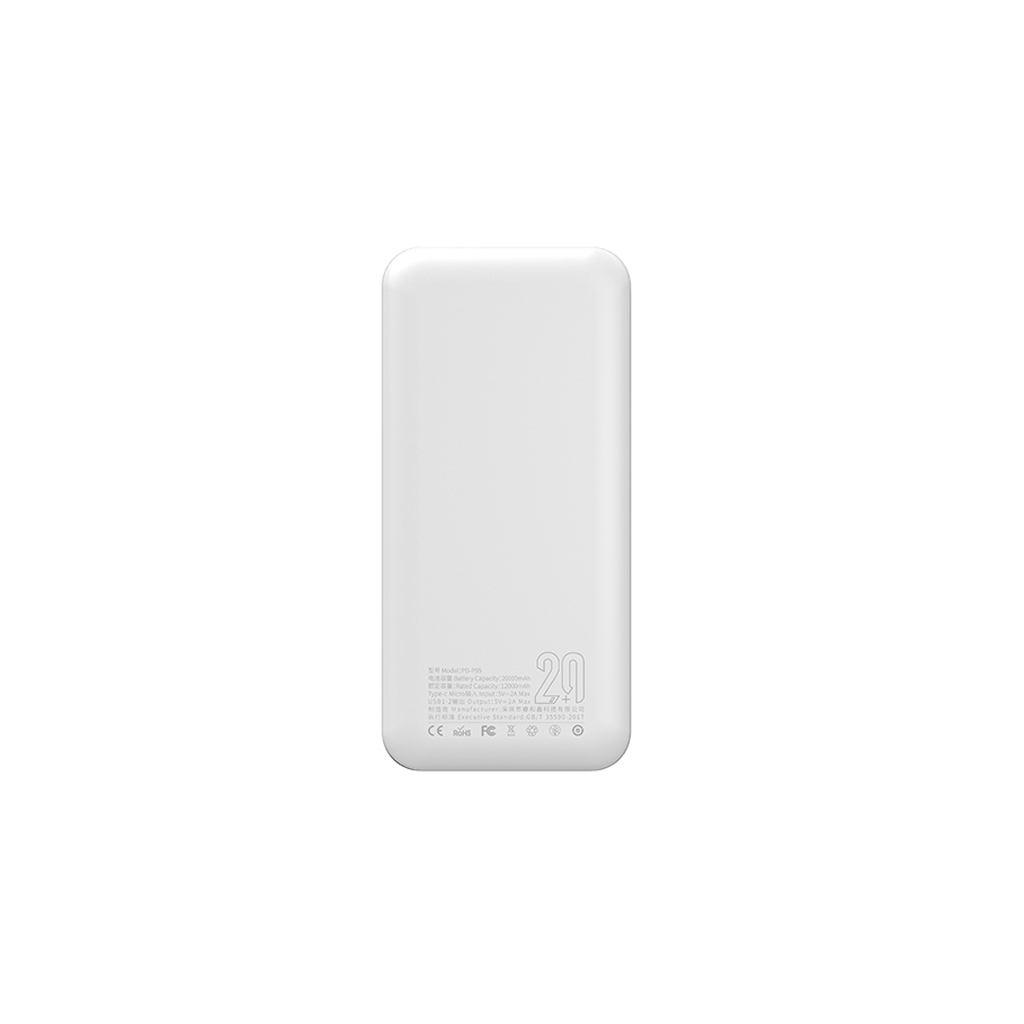 Повербанк Proda PD-P95 20000 mAh, Type-C/micro-USB 2A input, 2*USB 2A output (PRD-PD-95-WT) ціна 0 грн - фотографія 2