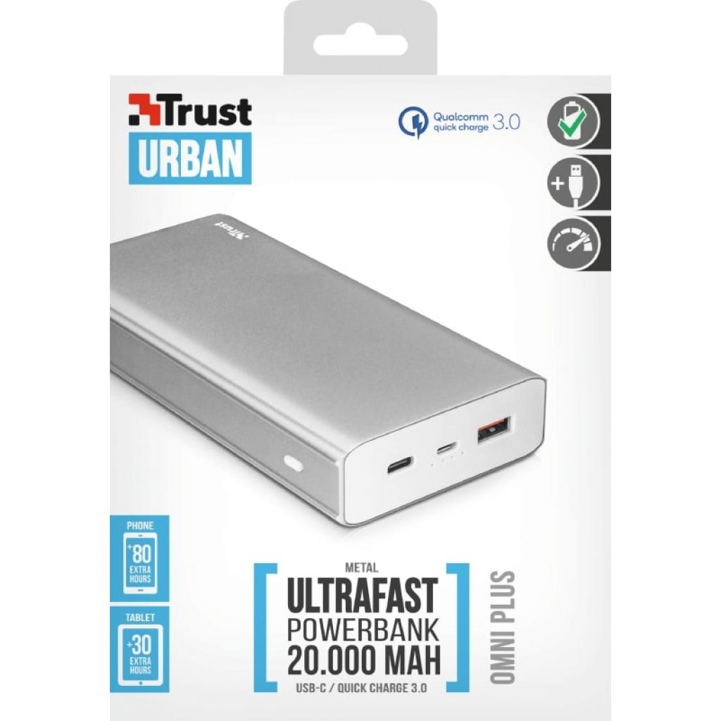 Повербанк Trust Omni Plus Metal 20000 mAh USB-C QC3.0 Silver (22790_) інструкція - зображення 6