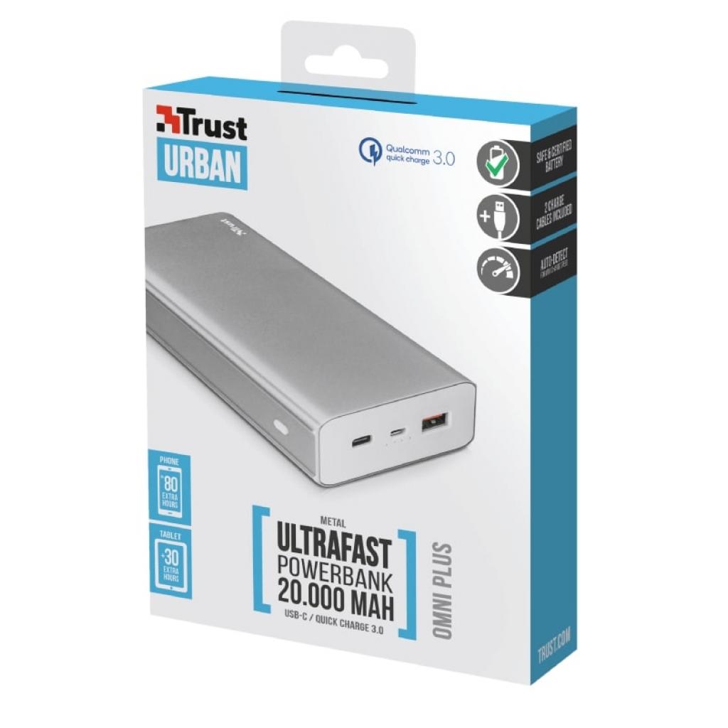 Повербанк Trust Omni Plus Metal 20000 mAh USB-C QC3.0 Silver (22790_) характеристики - фотографія 7