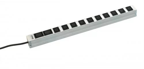 Блок розеток ZPAS M1U-00-0428, 16A, 10xC13, 2xC19, кабель 5м, без вилки в інтернет-магазині, головне фото