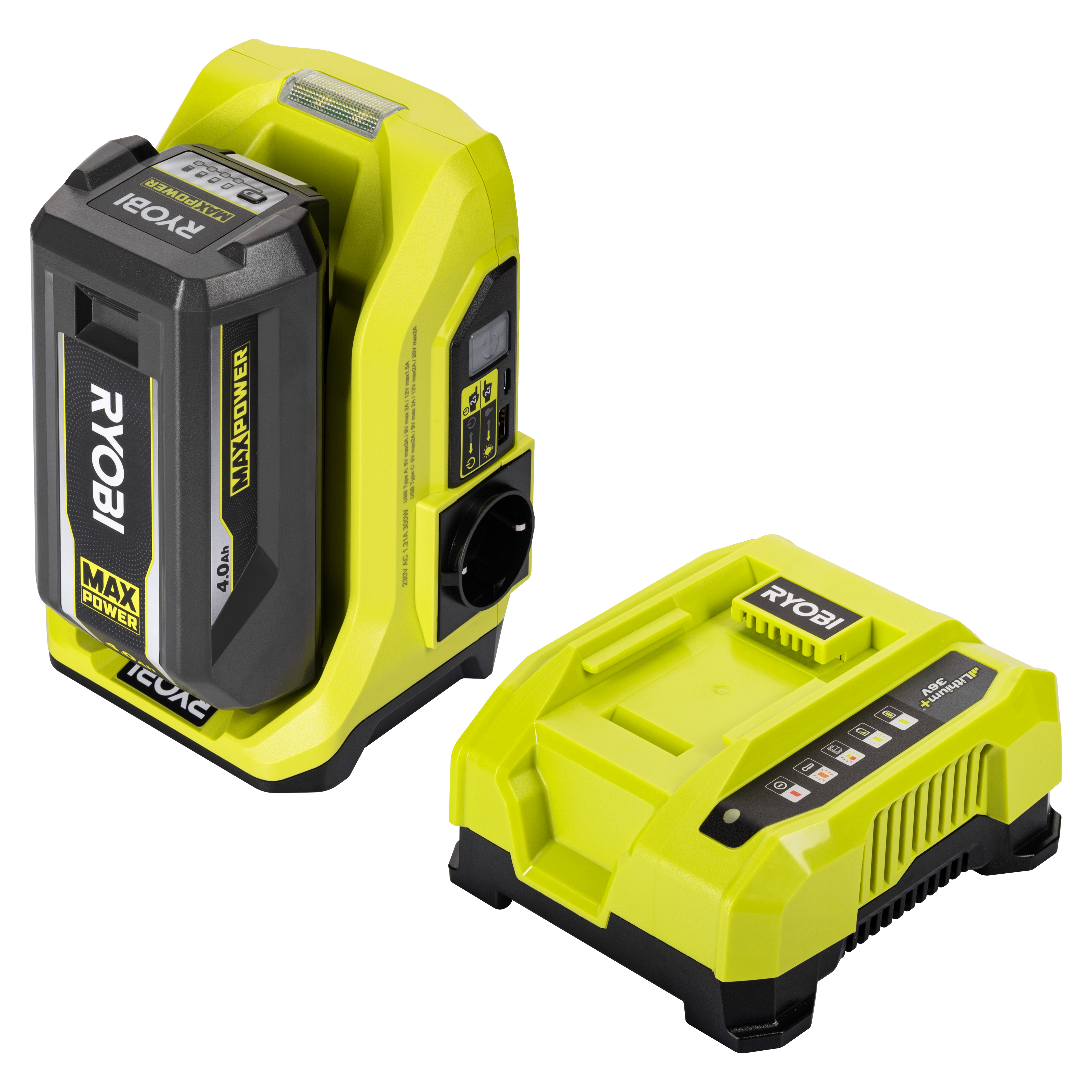 Ryobi Max Power 360 Вт*Час FAST charge (RY36BI300A-0+RY36C60A+RY36B50B-2шт)