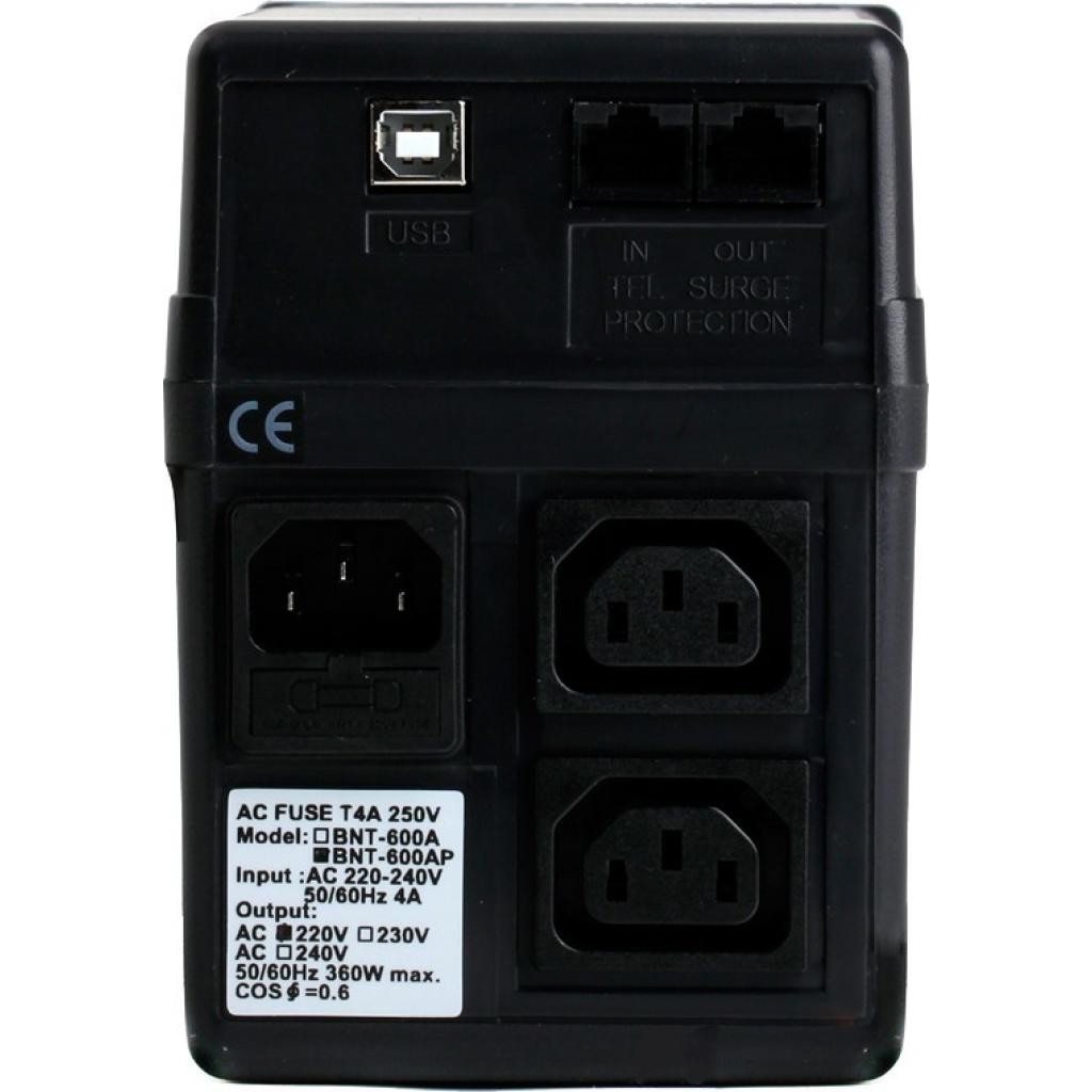 Источник бесперебойного питания Powercom BNT-600 AP USB цена 3897.00 грн - фотография 2