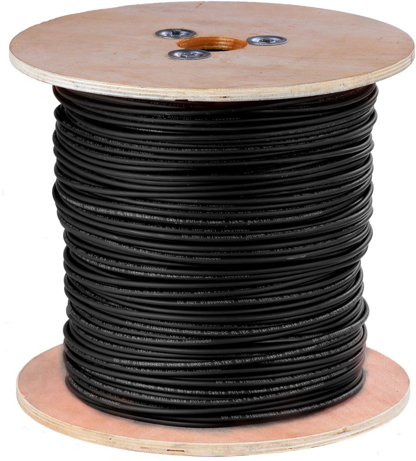 Сонячний кабель Altek 6 мм, 500 м, чорний