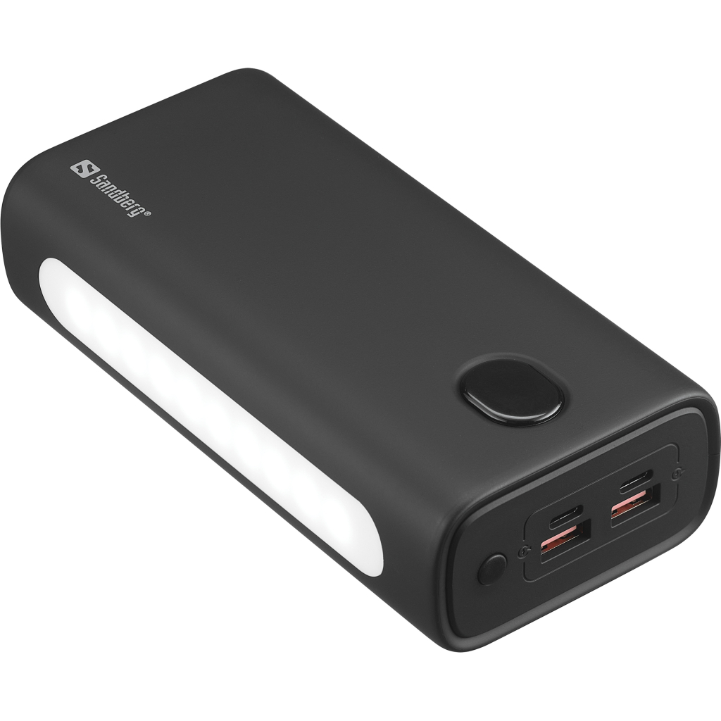 Повербанк Sandberg 30000mAh PD/20W QC/3.0 USB-C*2 USB-A*2 LED flashlight 2W (420-68) цена 3806.00 грн - фотография 2