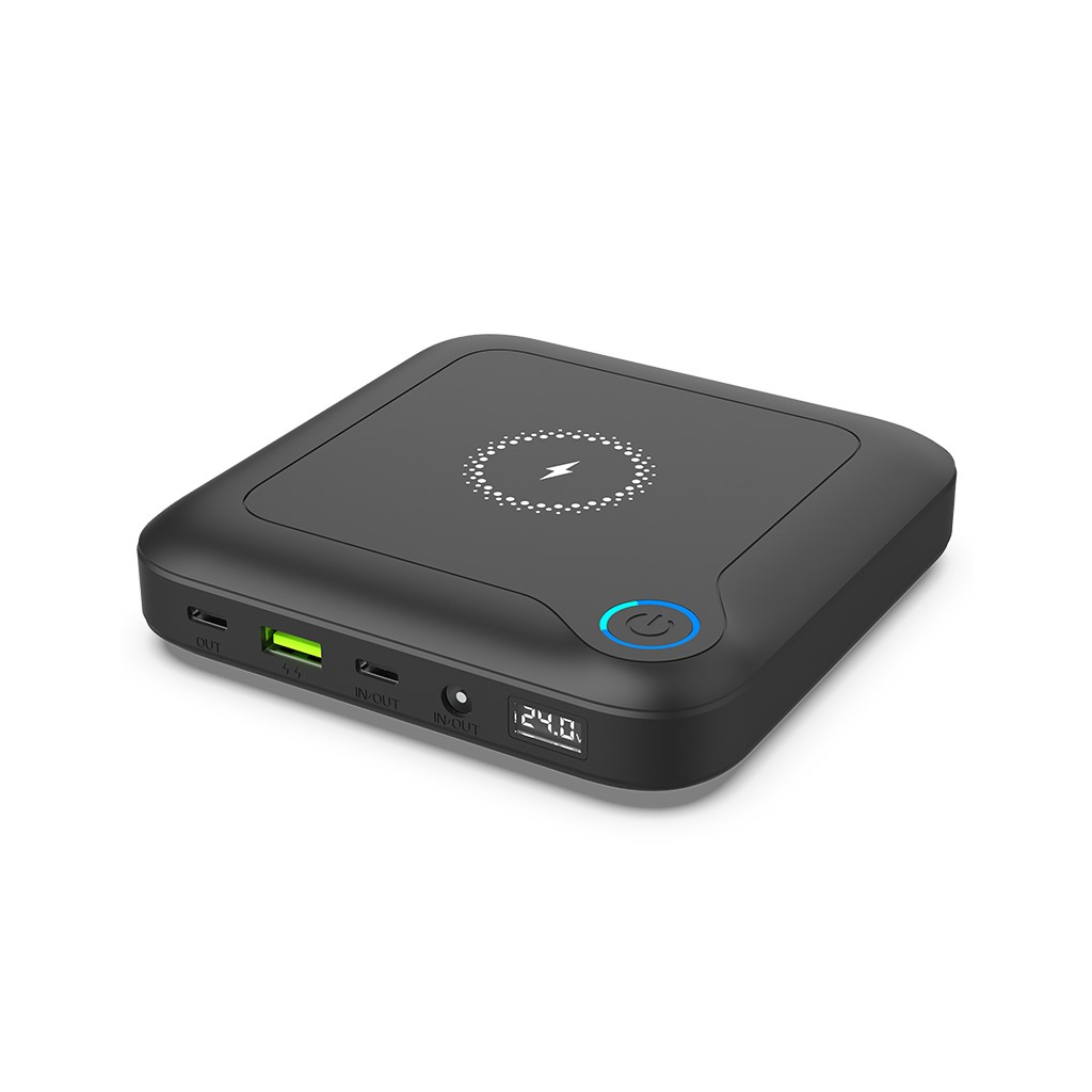 PowerPlant 24000mAh PD/60W DC 12-24V 9 connectors QC/3.0 USB-C*2 USB-A Wireless (PB930463)