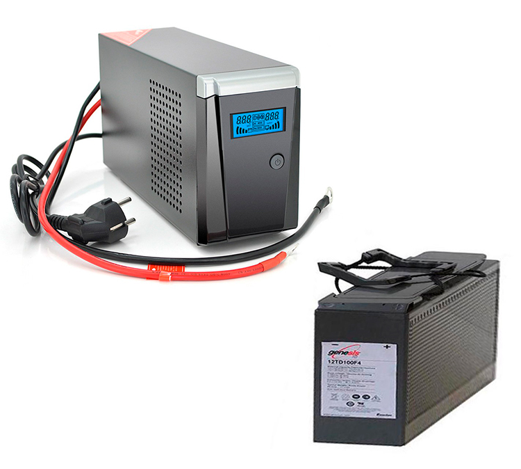 Комплект для резервного питания Ritar RTSW-600 LCD 360Вт/12В + АКБ Genesis 12В-100А*час в Житомире
